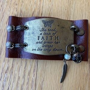 Leather & Metal Bracelet